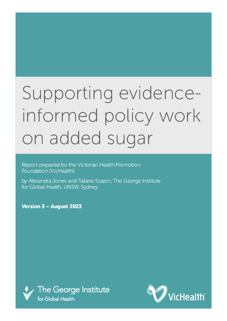 Supporting evidence-informed policy work on added sugar – V3